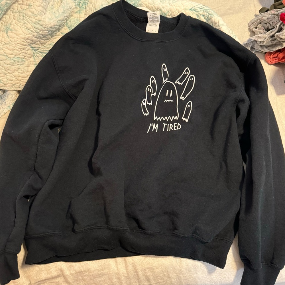 Black Graphic crew neck Christian Novelli